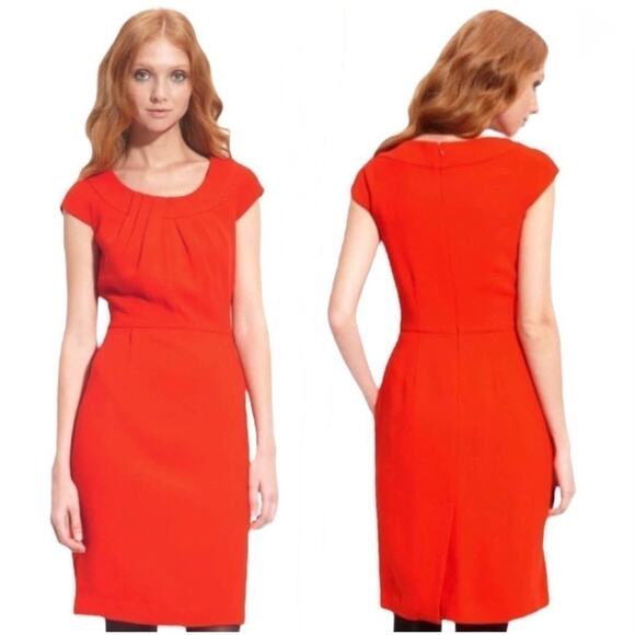 Kate Spade Dresses & Skirts - Kate Spade Red Wool Blend Short Sleeve Sheath Dress Women’s Size 8 Classic